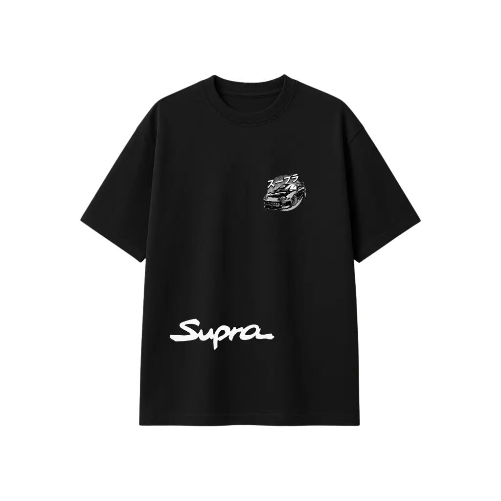 🏁 Supra Drift Legend – Black Oversized T-Shirt for Car Lovers